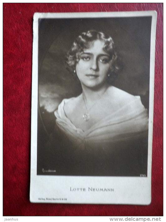 german movie actress - Lotte Neumann - cinema - 276/4 - old postcard - Germany - used - JH Postcards