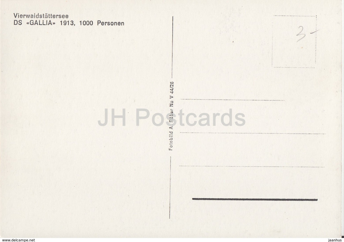 Vierwaldstattersee - Stadt Luzern - navire à passagers - bateau à vapeur - Suisse - inutilisé