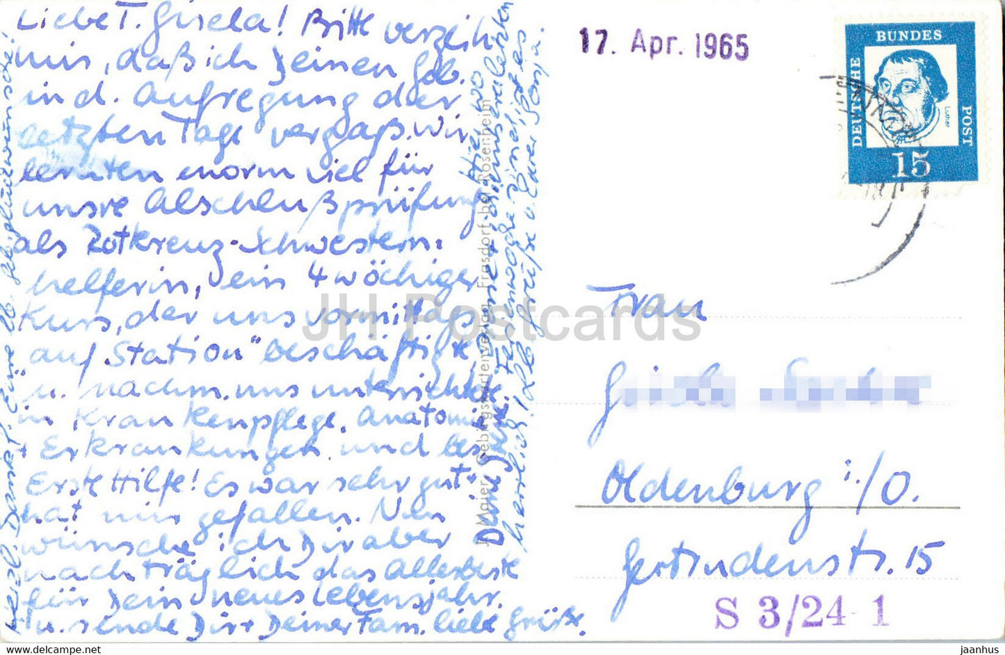 Simssee mit Kampenwand - alte Postkarte - Deutschland - gebraucht