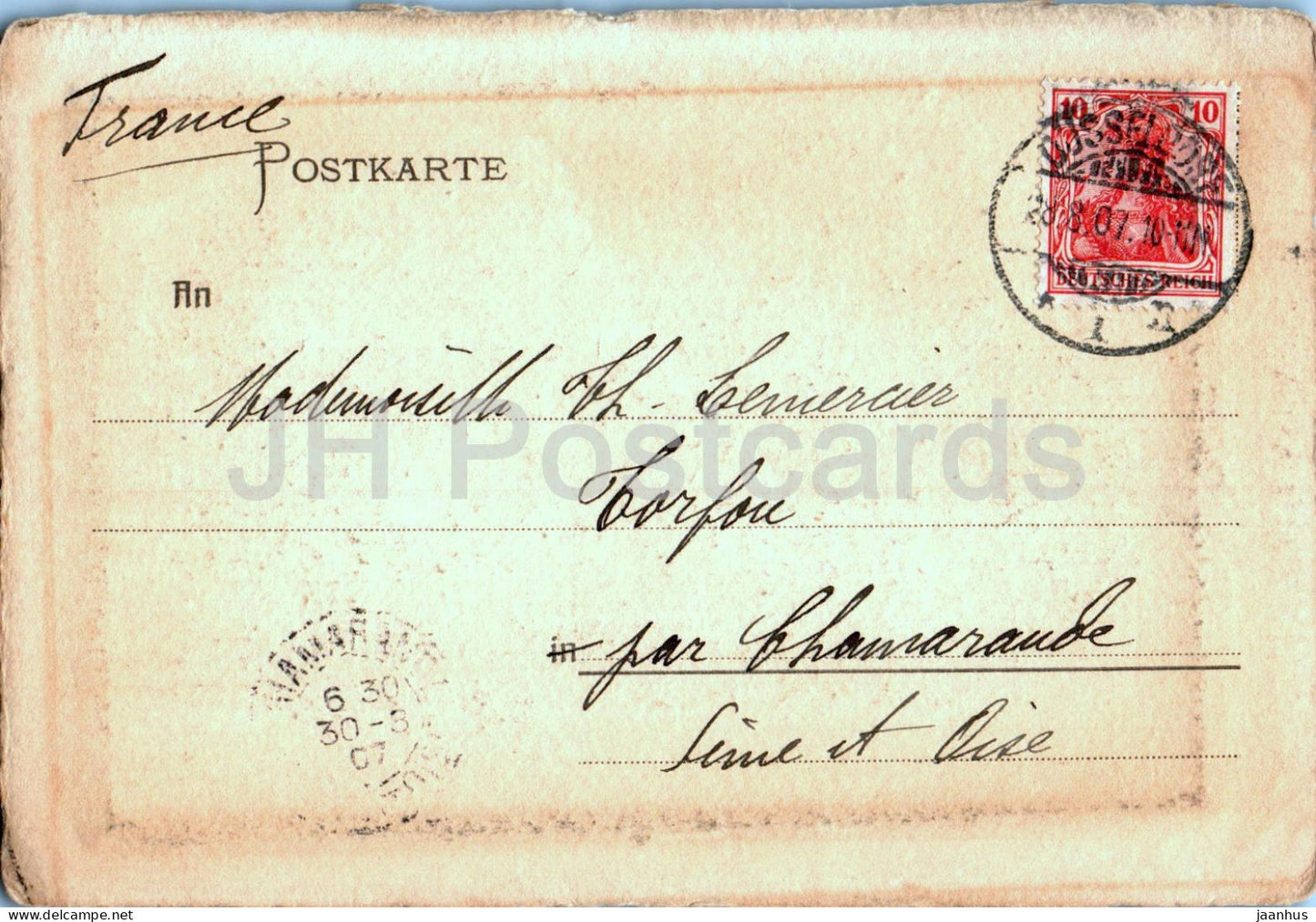 Düsseldorf - Köln - Kunstpalast - alte Postkarte - 1907 - Deutschland - gebraucht 