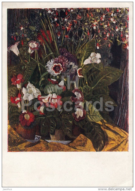 painting by A. Golovin - Still Life . Flowers - Russian Art - 1959 - Russia USSR - used - JH Postcards