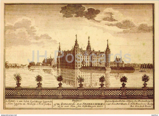 Frederiksborg - art by J.J. Bruun 1750 - 4131 - Denmark – unused – JH Postcards