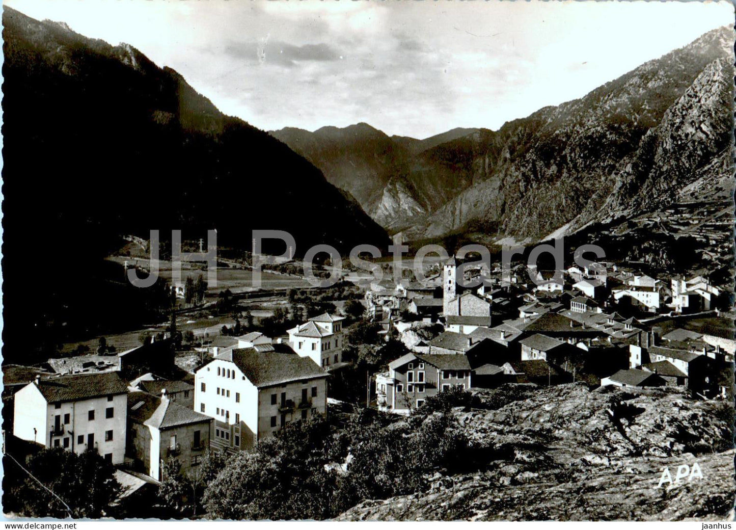 Valls D'Andorra - Vue Genrale - Andorre la Vieille Capitale des Vallees - 35 - old postcard - 1957 - Andorra - used - JH Postcards