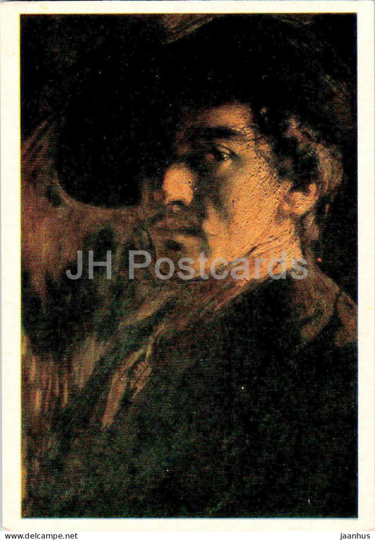 painting by Isaak Brodsky - Self Portrait , 1904 - Russian art - 1983 - Russia USSR - unused