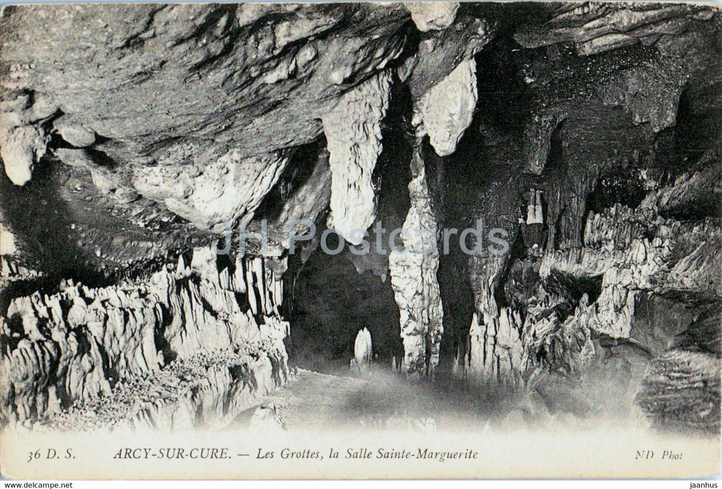 Arcy sur Cure - Les Grottes la Salle Sainte Marguerite - cave - 36 - old postcard - France - unused - JH Postcards