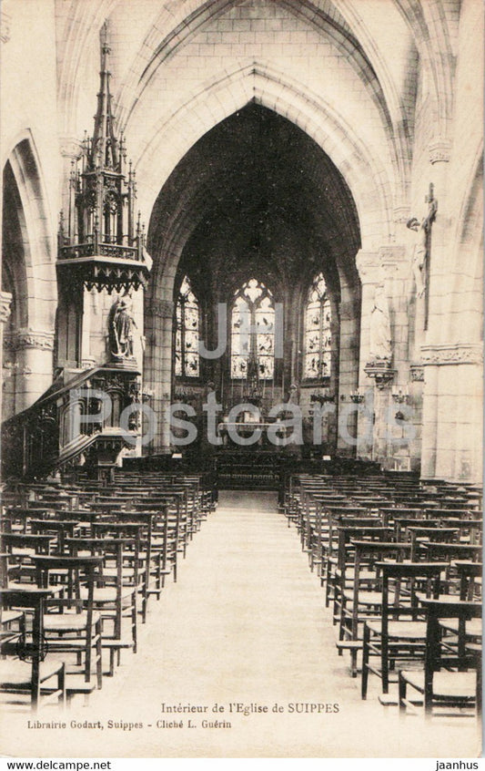 Interieur de l'Eglise de Suippes - church - 31 - old postcard - France - unused - JH Postcards