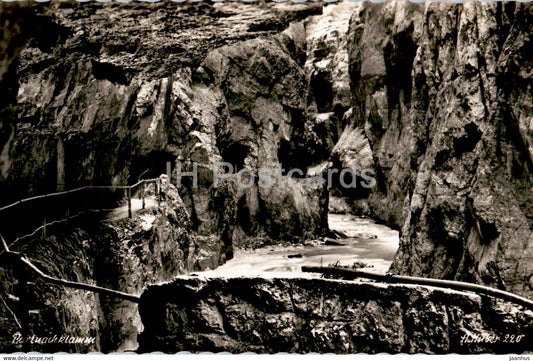 Partnachklamm - old postcard - Germany - unused - JH Postcards