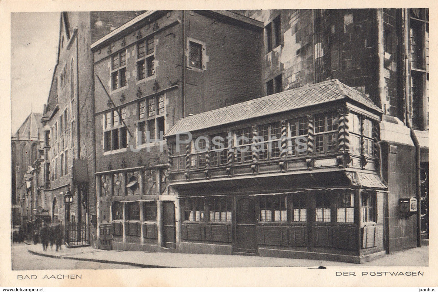 Bad Aachen - Der Postwagen - 1 - old postcard - 1933 - Germany - used - JH Postcards