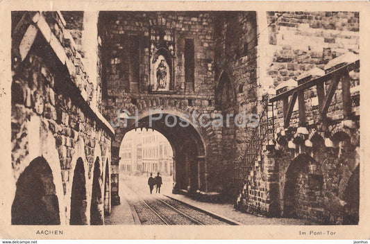 Aachen - Im Pont Tor - 15579 - old postcard - 1922 - Germany - used - JH Postcards