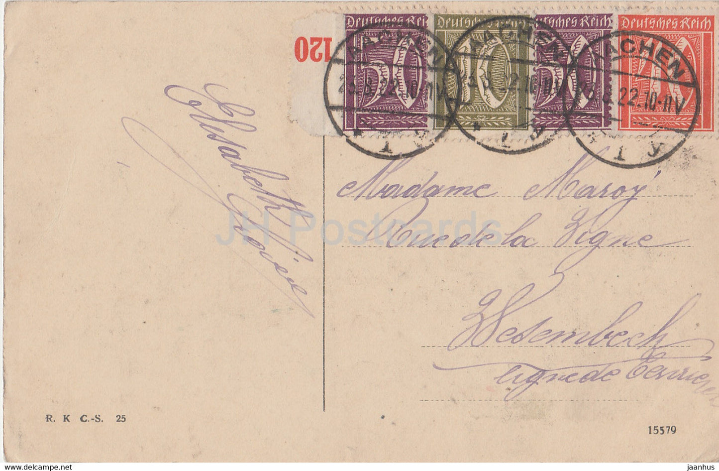 Aachen - Im Pont Tor - 15579 - old postcard - 1922 - Germany - used