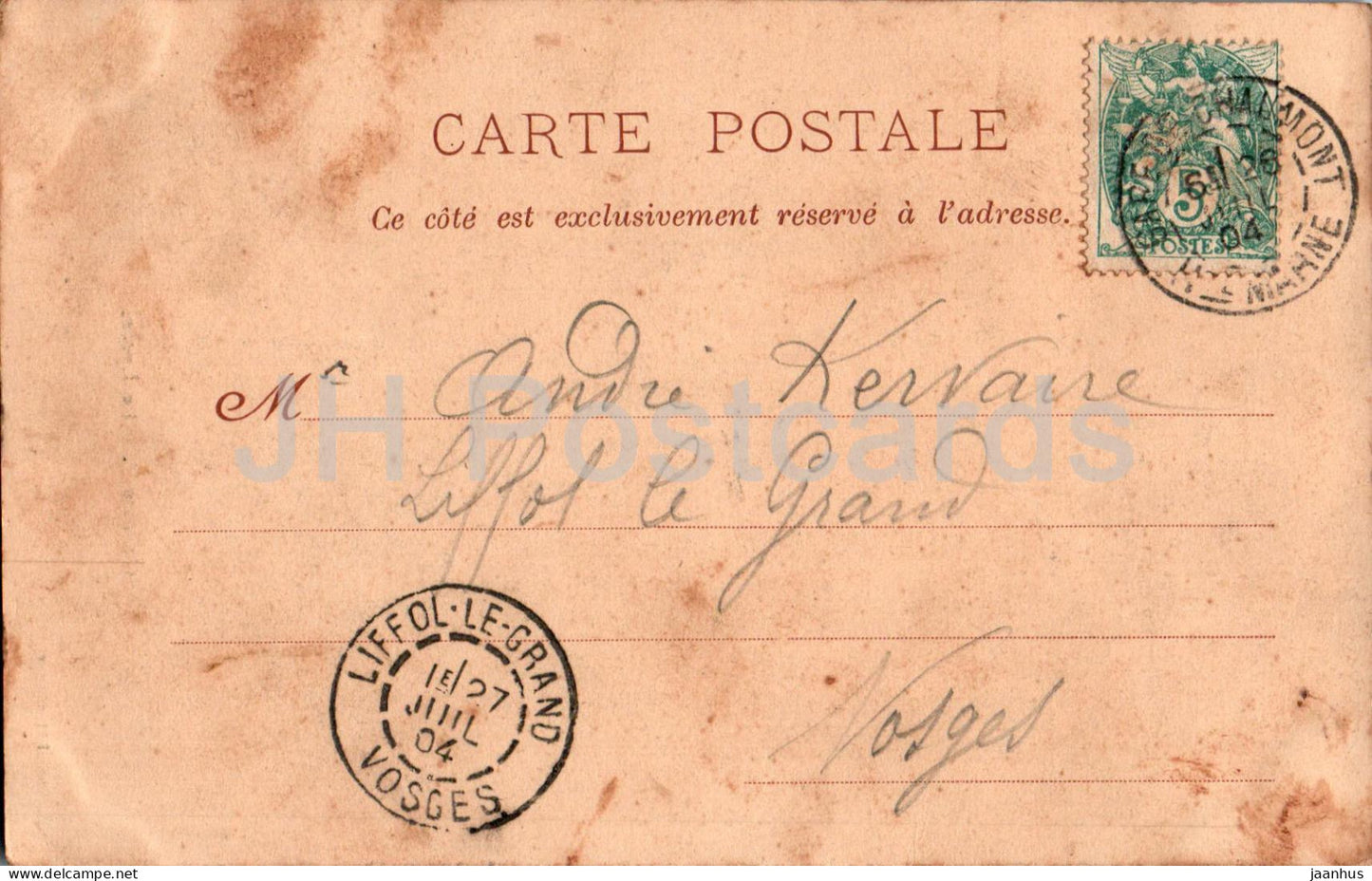 Chaumont - Le Lycée - lycée - carte postale ancienne - 1904 - France - occasion 