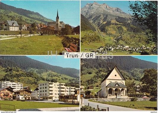 Trun - Brigelserhorner - Dorfpartie - St. Anna Kapelle - chapel - Switzerland - unused - JH Postcards