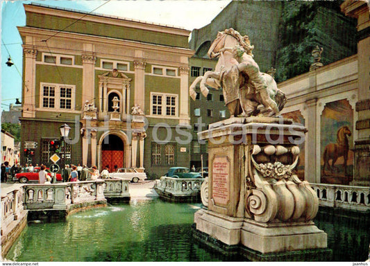 Salzburg - Alte Pferdeschwemme - Festspielhaus - monument - horse - F 504 - 1966 - Austria - used - JH Postcards