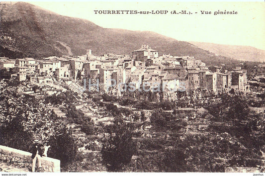 Tourrettes sur Loup - Vue Generale - old postcard - France - unused - JH Postcards