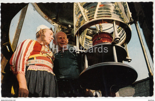 Marken Holland - lighthouse - Folk Costumes - Netherlands - unused - JH Postcards