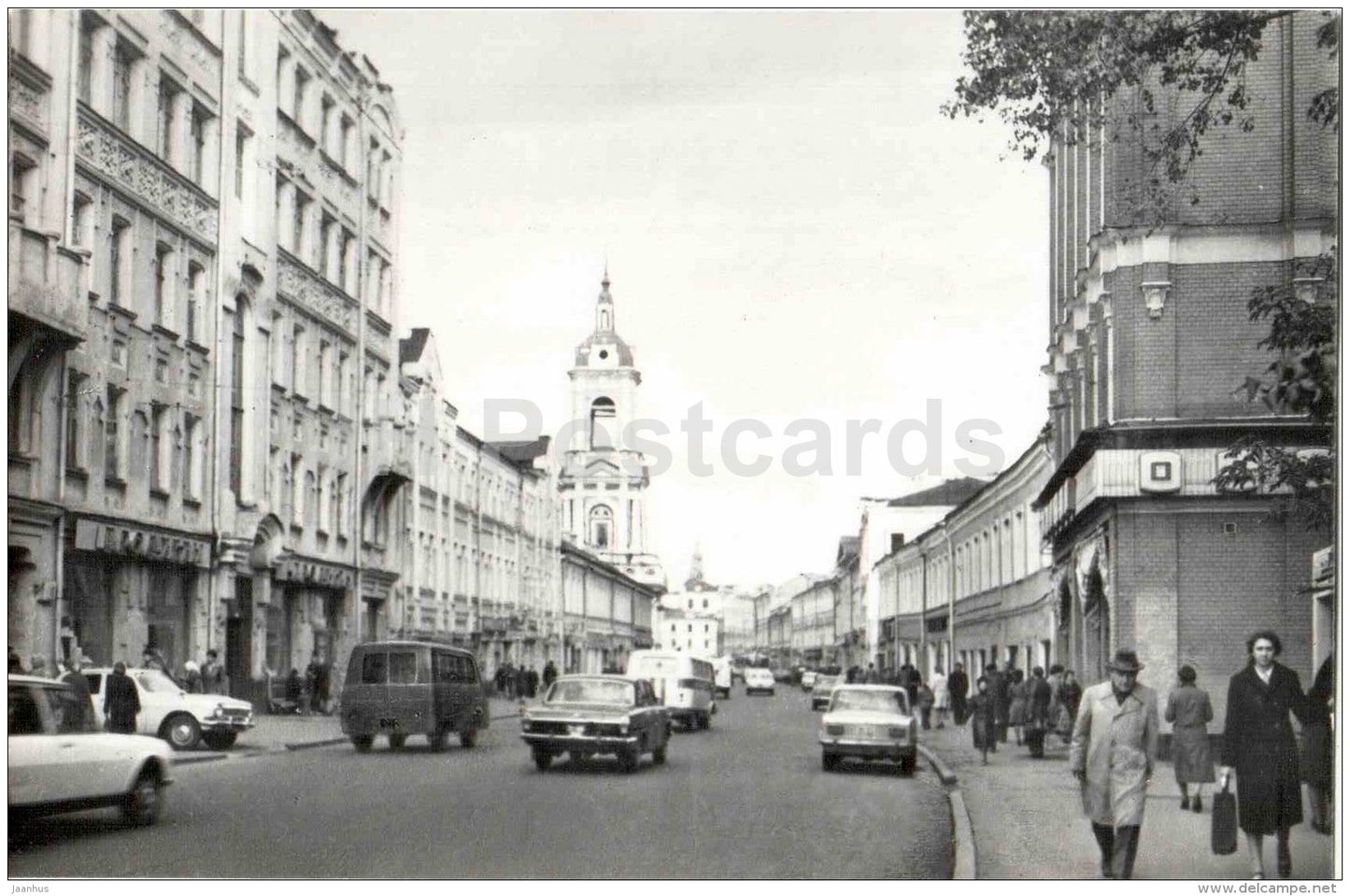 Pyatnitskaya Street - car Zhiguli - Zamoskvorechye District - Protected Areas of Moscow - 1980 - Russia USSR - unused - JH Postcards