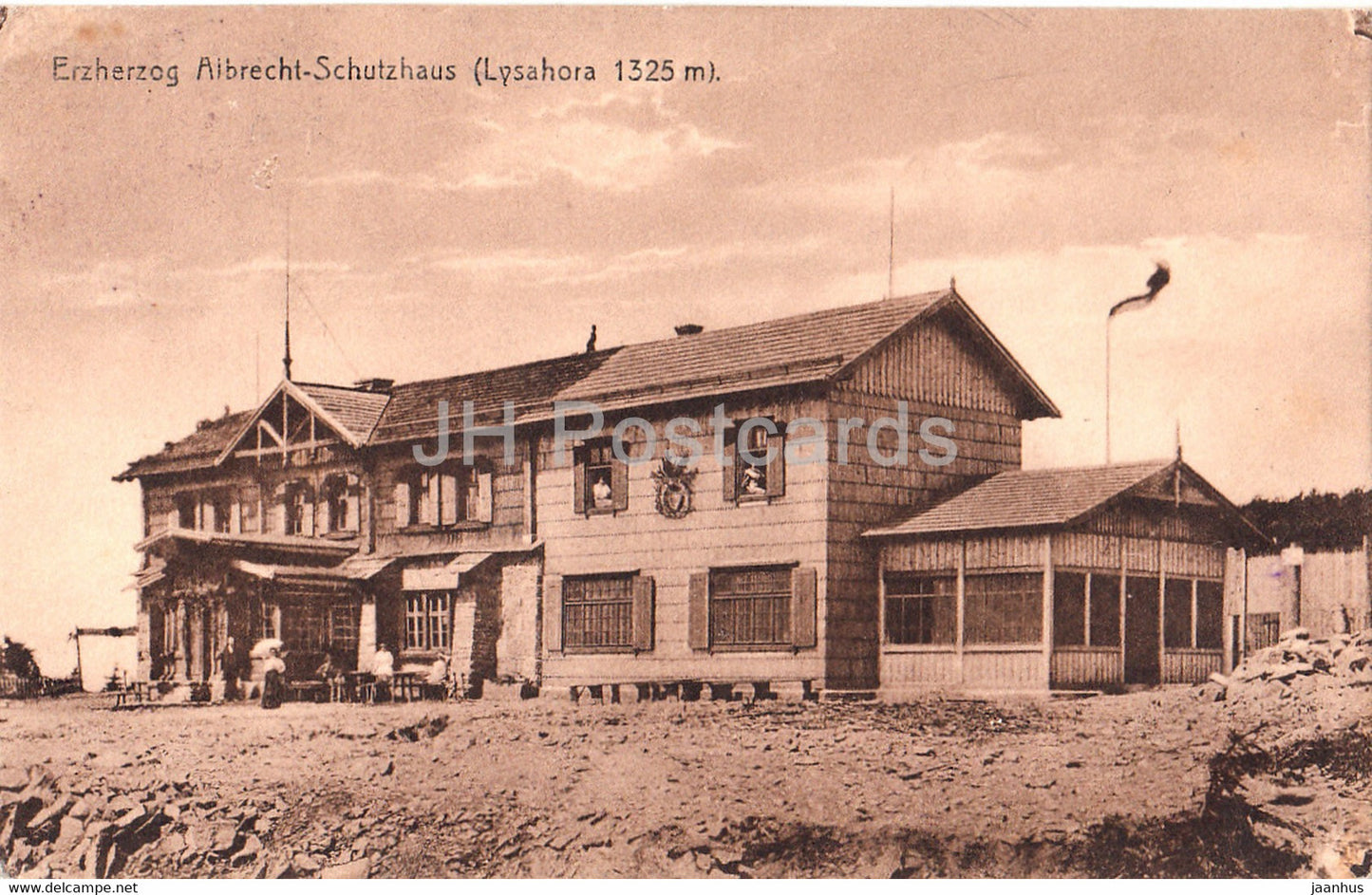 Erzherzog Albrecht Schutzhaus - Lysahora 1325 m - old postcard - 1918 - Czech Republic - used - JH Postcards