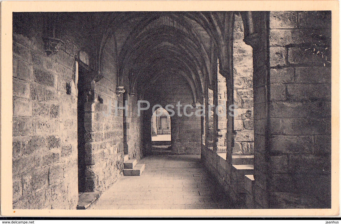 Villeneuve les Avignon - Chartreuse du Val de Benediction - Galerie du Colloque - 6605 - old postcard - France - unused - JH Postcards
