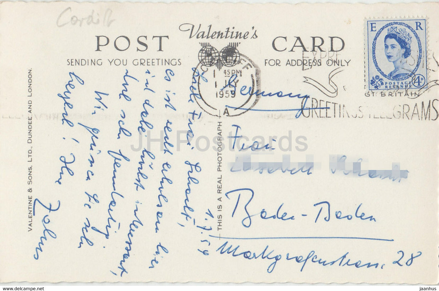 Norman Keep and Moat – Cardiff Castle – Vereinigtes Königreich – 1959 – Wales – gebraucht