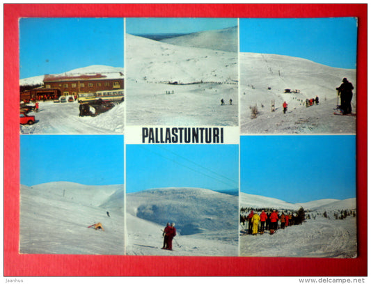 Ski Resort - Pallastunturi - Lapland - SF 212 - Finland - sent from Finland Pallastunturi to Estonia USSR 1974 - JH Postcards