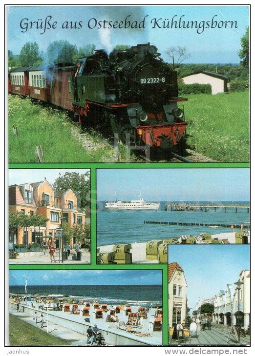 Grüsse aus Ostseebad Kühlungsborn - zug - lokomotive - train - locomotive - Germany - 2004 gelaufen - JH Postcards