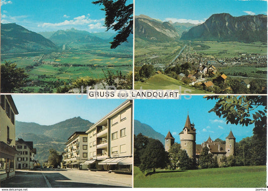 Gruss aus Landquart - Mastrils - Schloss Marschlins - castle - Switzerland - unused - JH Postcards