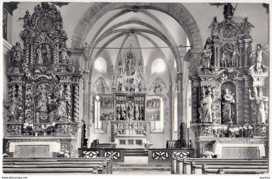 Liebfrauenkirche Munster - church - Wallis - 8161 - Switzerland - old postcard - unused - JH Postcards