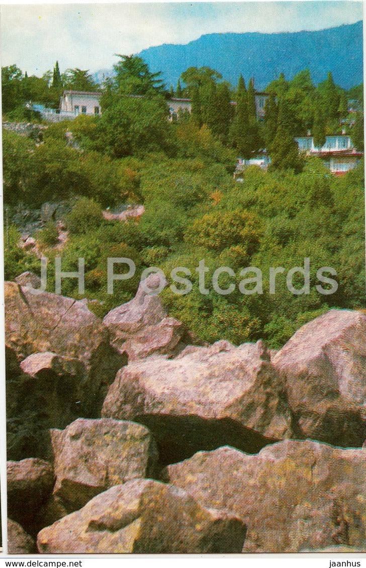 Alupka Palace Museum - Crimea - Corner of the Upper Park - Big Chaos - 1974 - Ukraine - unused - JH Postcards