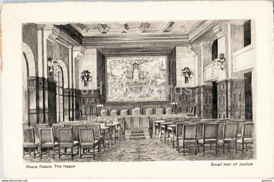 Peace Palace - The Hague - Haag - Small Hall of Justice - old postcard - Netherlands - unused - JH Postcards