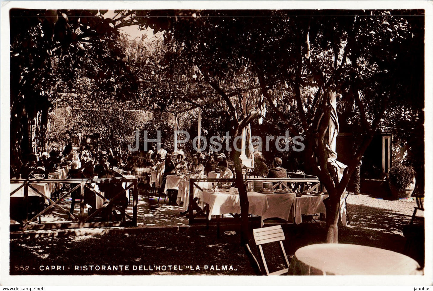 Capri - Ristorante Dell' Hotel La Palma - hotel - restaurant - 552 - old postcard - Italy - unused - JH Postcards