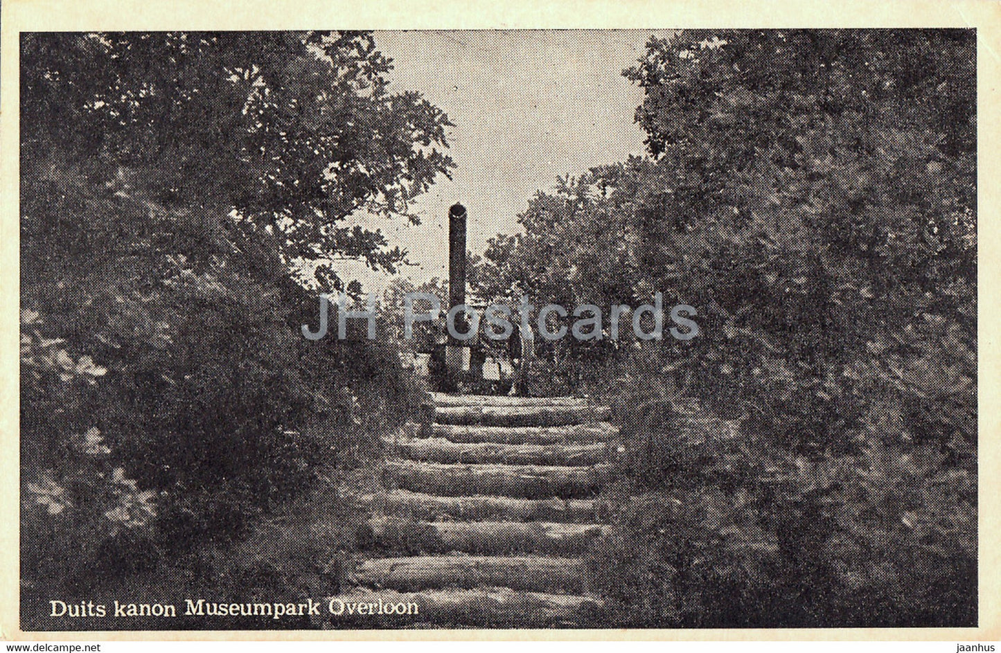 Duits Kanon Museumpark Overloon - cannon - museum - old postcard - Netherlands - unused - JH Postcards