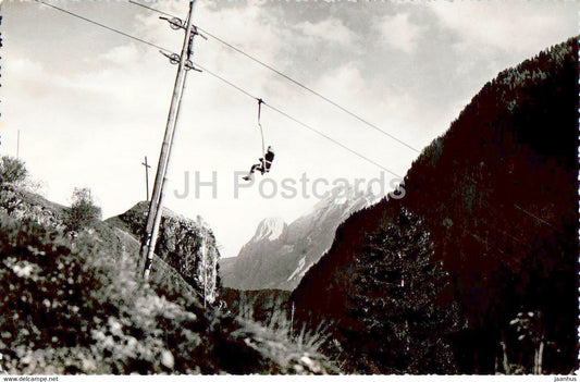 Dolomiti - Seggiovia di Campitello - skilift - old postcard - Italy - unused - JH Postcards