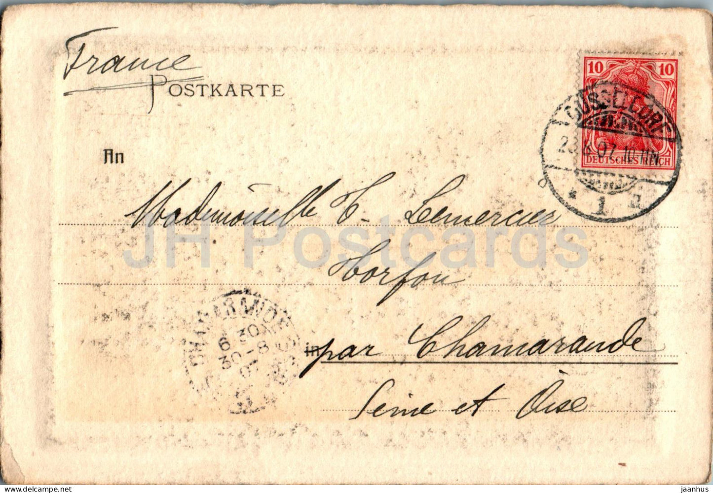 Dusseldorf - Cologne - Ehrenhof des Kunst Palastes - Court of Honour - old postcard - 1907 - Germany - used