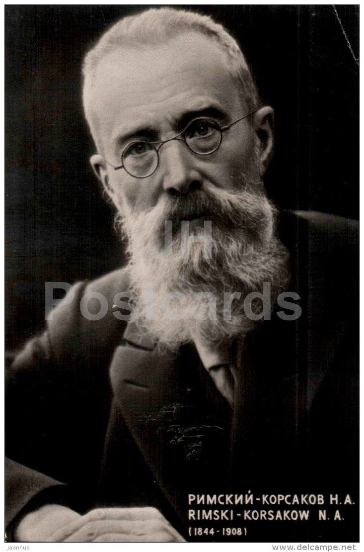 Russian composer Nikolai Rimsky-Korsakov - music - photo - 1959 - Russia USSR - unused - JH Postcards