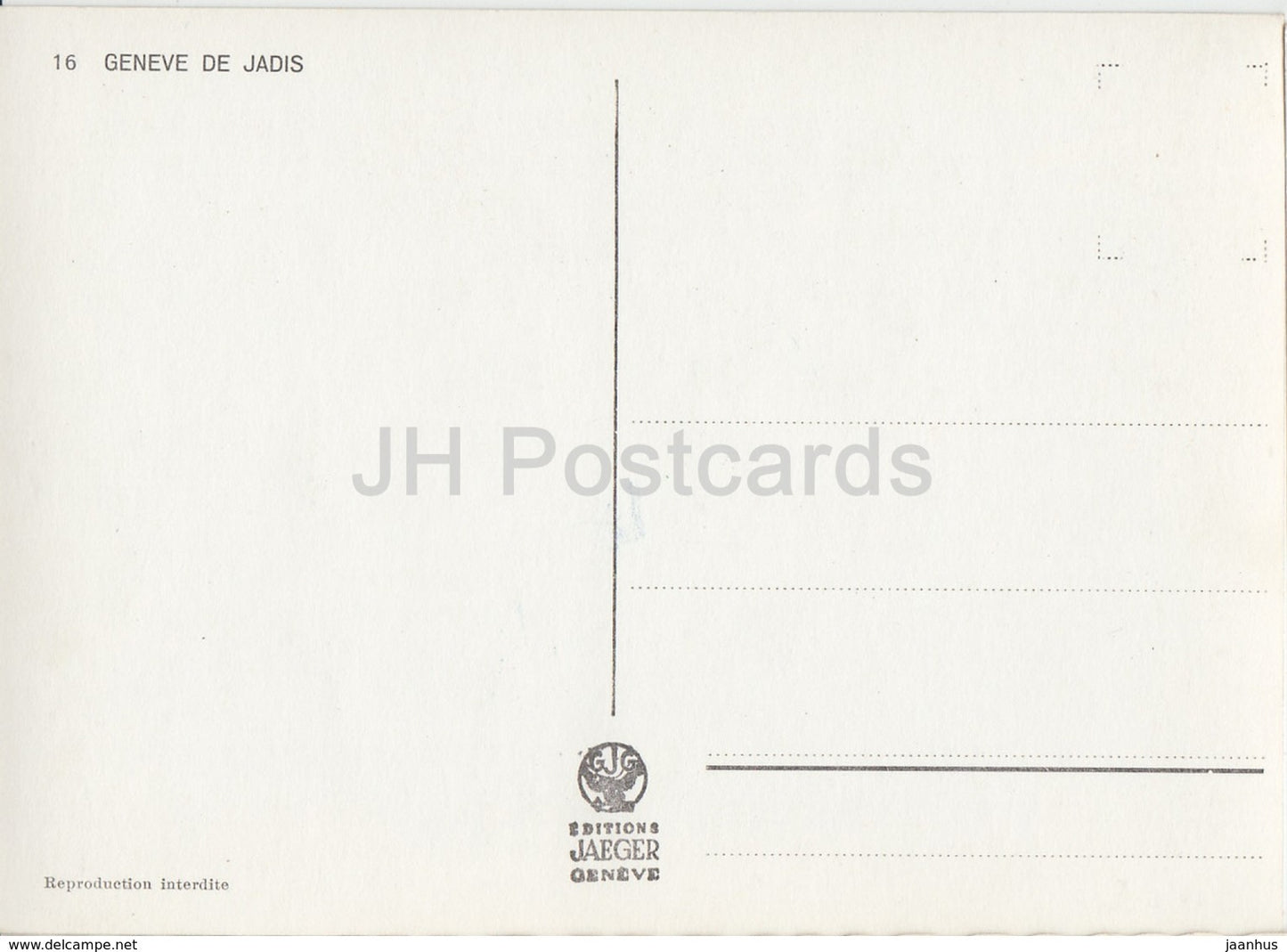 Geneve - Genève - Lavendières au quai de St Jean - REPRODUCTION - 16 - Suisse - inutilisé