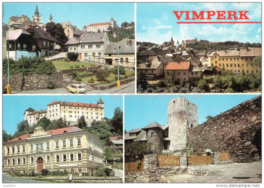 Vimperk - Prachatice district - castle - architecture - Czechoslovakia - Czech - unused - JH Postcards