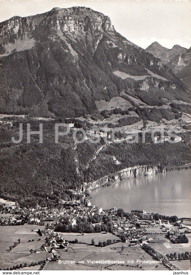 Brunnen am Vierwaldstattersee mit Fronalpstock - 1960s - Switzerland - used - JH Postcards