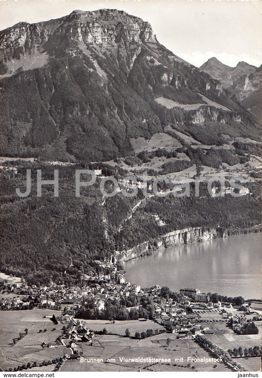Brunnen am Vierwaldstattersee mit Fronalpstock - 1960s - Switzerland - used - JH Postcards