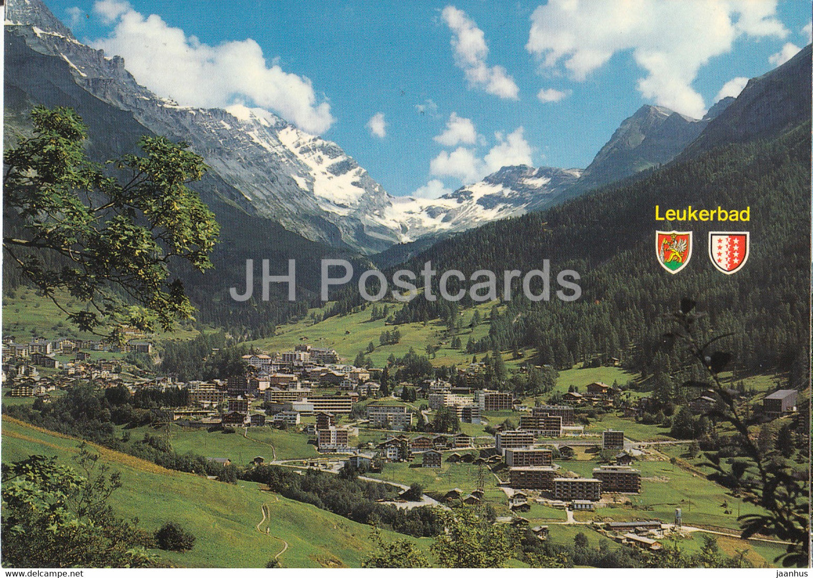 Leukerbad 1401 m - Loeche les Bains - Balmhorn und Gitzifurgge - 50907 - 1979 - Switzerland - used - JH Postcards