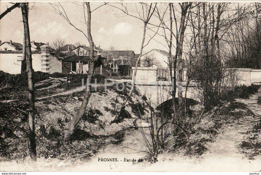 Prosnes - Entree du Village - old postcard - France - used - JH Postcards