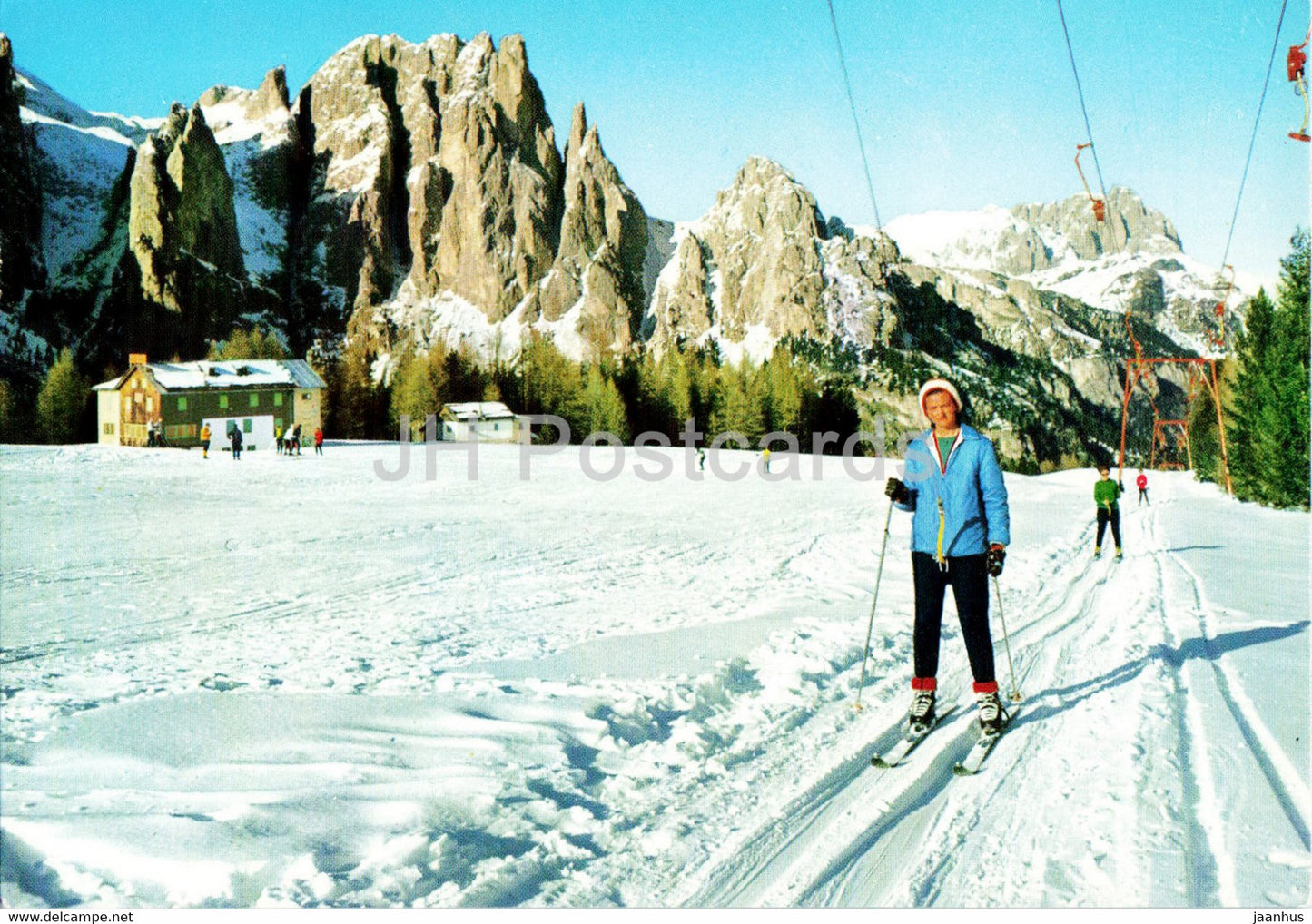 Ciampedie - Dirupi di Larsec - Catinaccio - skilift - Italy - unused - JH Postcards