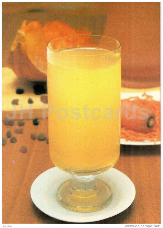 compote of pumpkin with sauerkraut - Dishes from Pumpkin - recepies - 1991 - Russia USSR - unused - JH Postcards