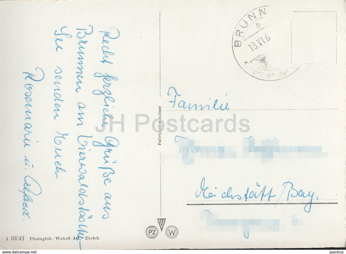 Brunnen am Vierwaldstattersee mit Fronalpstock - 1960s - Switzerland - used