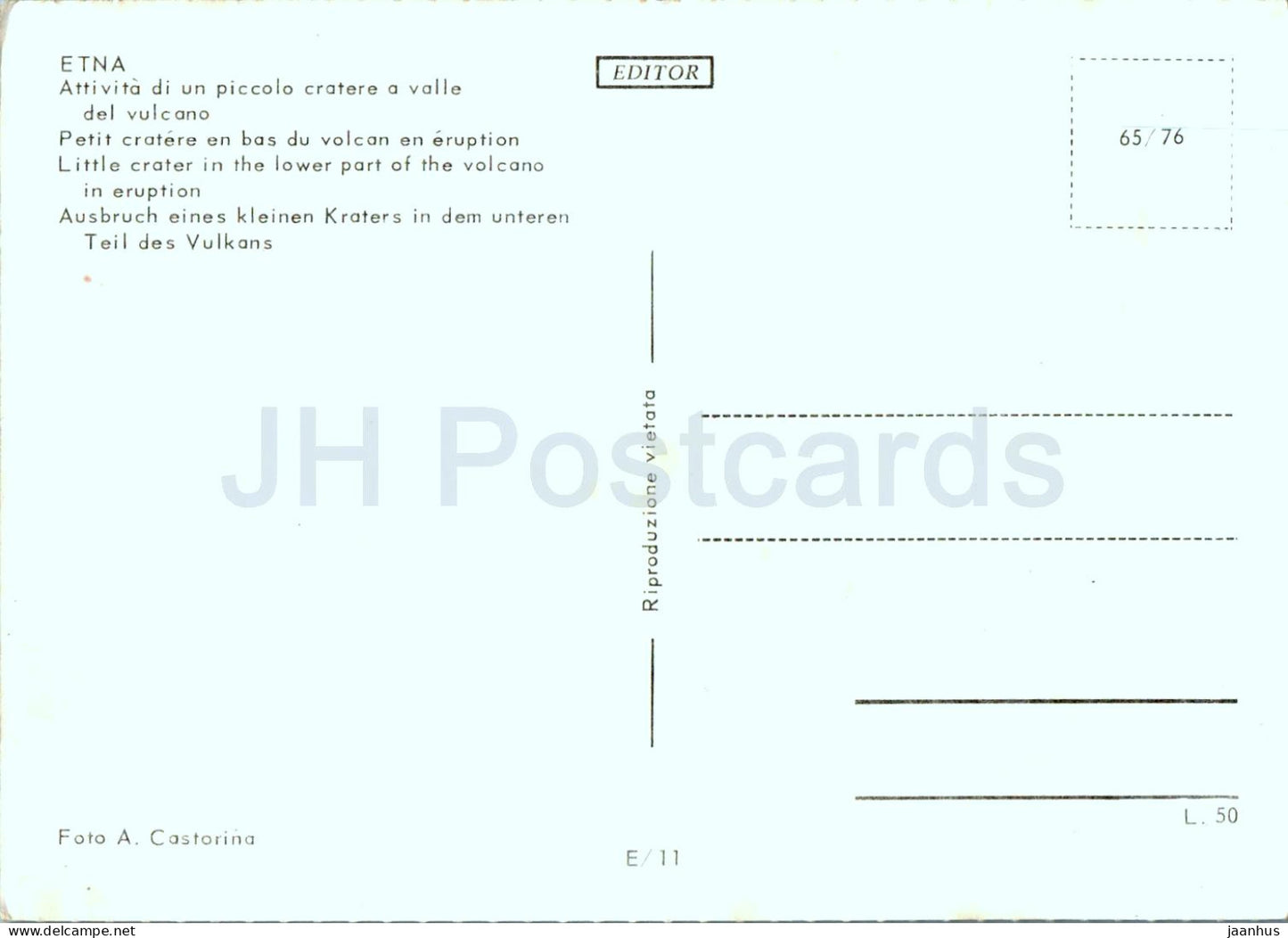 Etna - Attivita di un piccolo cratere a valle del vulcano - Little crater in eruption - volcano - 11 - Italy - unused