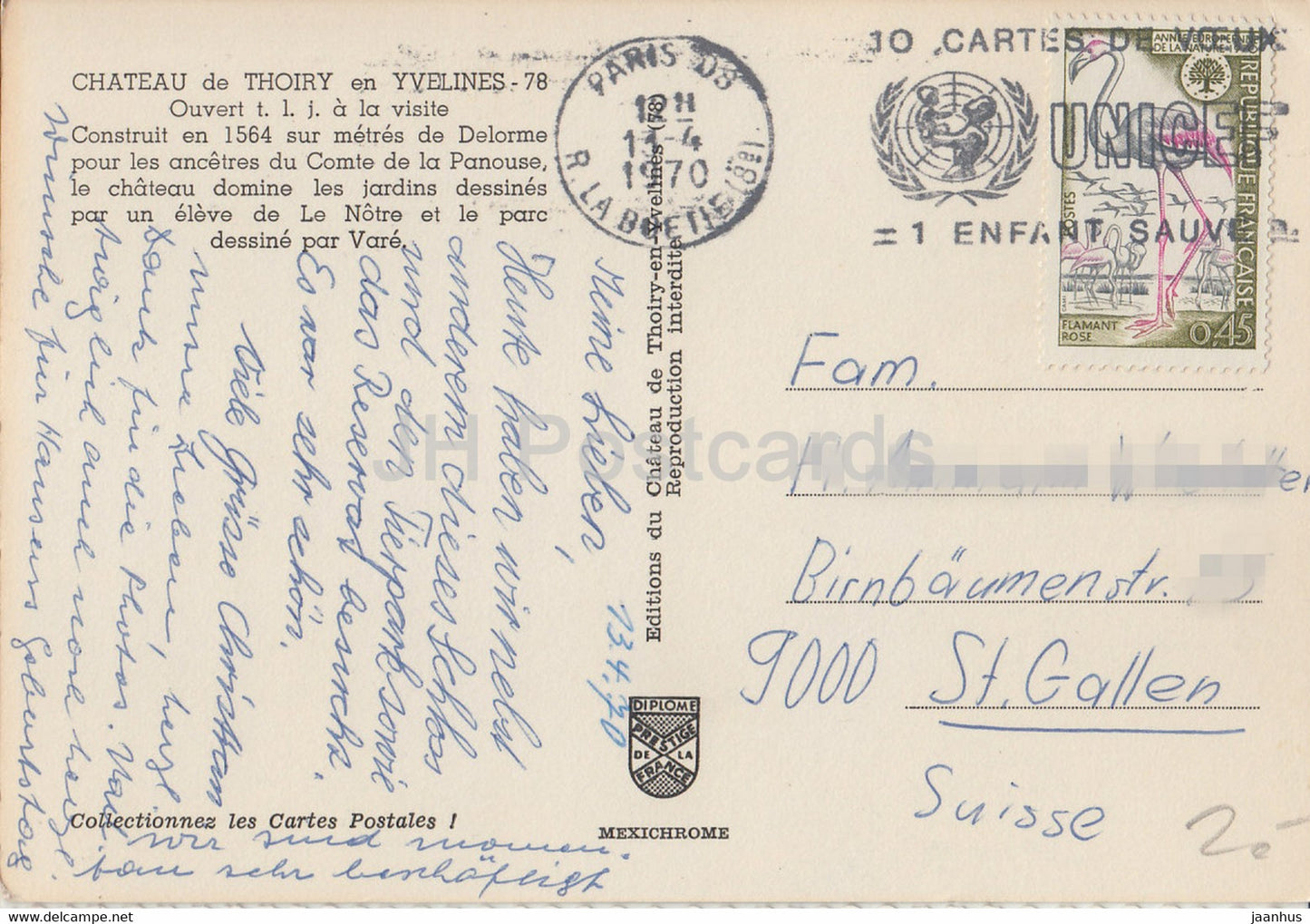 Chateau de Thoiry en Yvelines - Ouvert - castle - 1970 - France - used