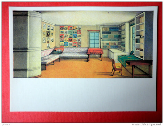 painting by A. Muravyev , Cabinet of N. Muravyev - Pushkin and his contemporaries - 1990 - Russia USSR - unused - JH Postcards