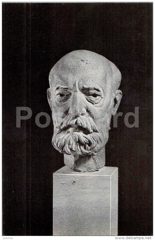 sculpture by Jaan Koort - Portrait of Dumberg , 1921 - estonian art - unused - JH Postcards