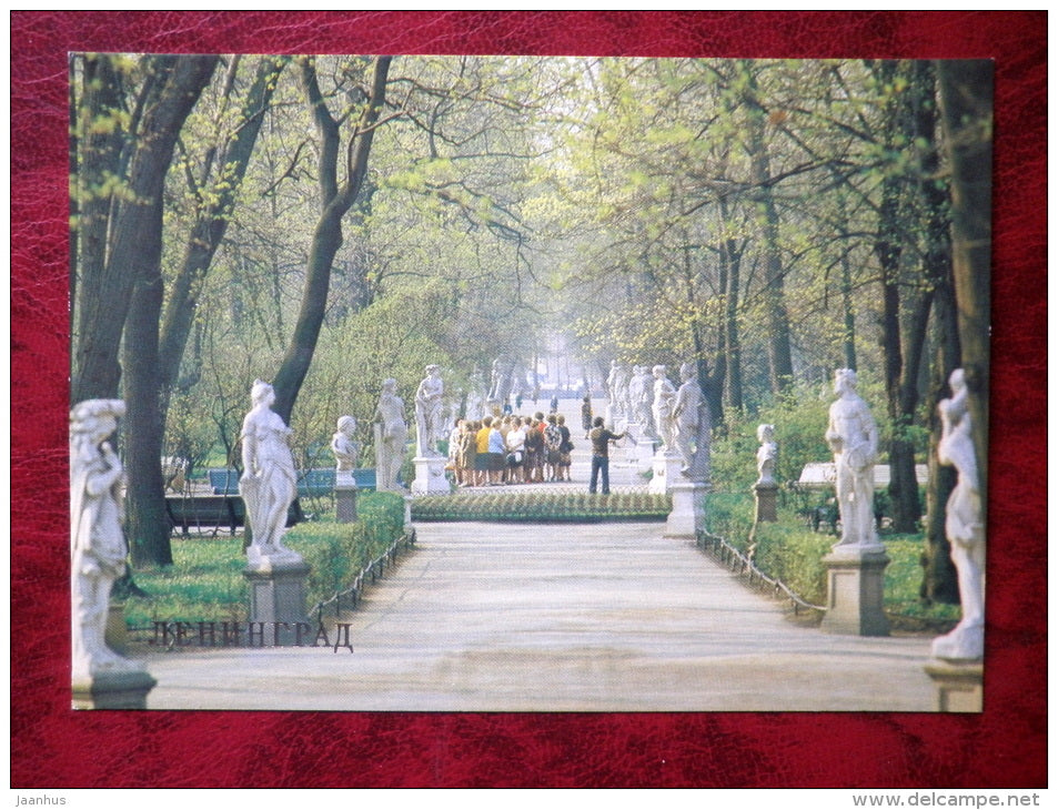 Leningrad - St. Petersburg - Summer Garden alley - 1983 - Russia - USSR - unused - JH Postcards