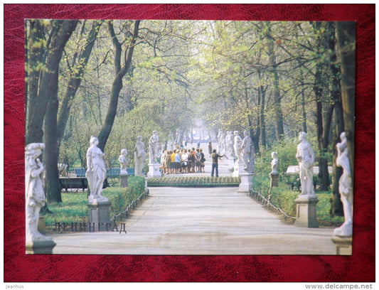 Leningrad - St. Petersburg - Summer Garden alley - 1983 - Russia - USSR - unused - JH Postcards