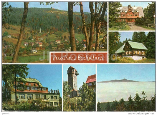 Bedrichova - cottage President's Office - Glass Museum - Fucikova cottage - Czechoslovakia - Czech Republic - used 1976 - JH Postcards